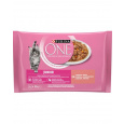 Nestlé PURINA ONE cat Junior mini filé s lososom a mrkvou v šťave 4x85g