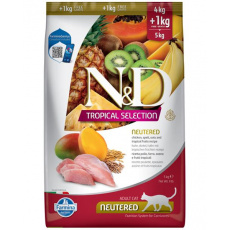 N&D TROPICAL SELECTION CAT Neutered Chicken 4+1kg