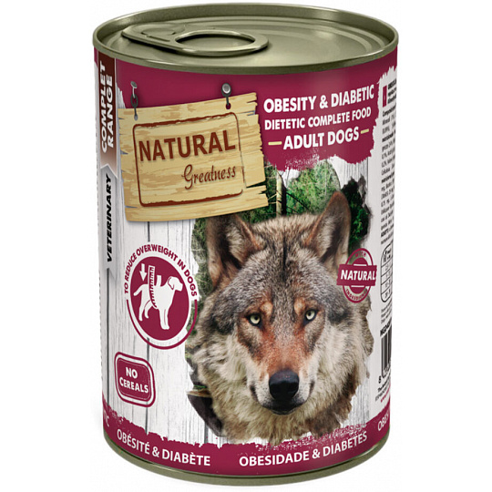 Natural Greatness OBESITY CONTROL, veterinární dieta, konzerva pro psy 400g