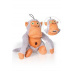 Hračka pes Crazy monkey šedá 36cm