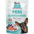 Brit Care dog Kapsička MINI Sterilised Salmon&Herring fillets in gravy 24 x 85 g