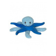 Hračka pes OCTOPUS & STARFISH plyš,TPR modr.27cm Kiwi