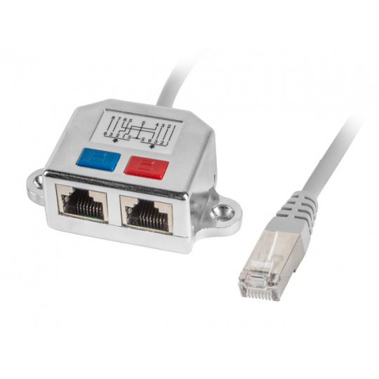 Adaptér Lanberg lan rj45/2x rj45 ftp splitter ad-0026-s