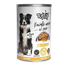 Tuf Tuf Dog Kúsky mäsa s hydinou v omáčke konz.415g Tuf Tuf Dog Kúsky mäsa s hydinou v omáčke konz.415g
