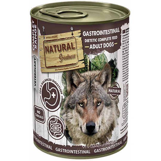 Natural Greatness GASTROINTESTINAL, veterinární dieta, konzerva pro psy 400g