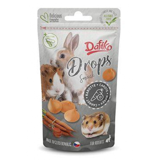 Dafiko drops pro hlodavce mrkev 75g