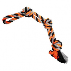 Dvojité lano HipHop bavlněné 3 knoty 60 cm / 450 g šedá, tm.šedá, oranžová Dvojité lano HipHop bavlněné 3 knoty 60 cm / 450 g šedá, tm.šedá, oranžová