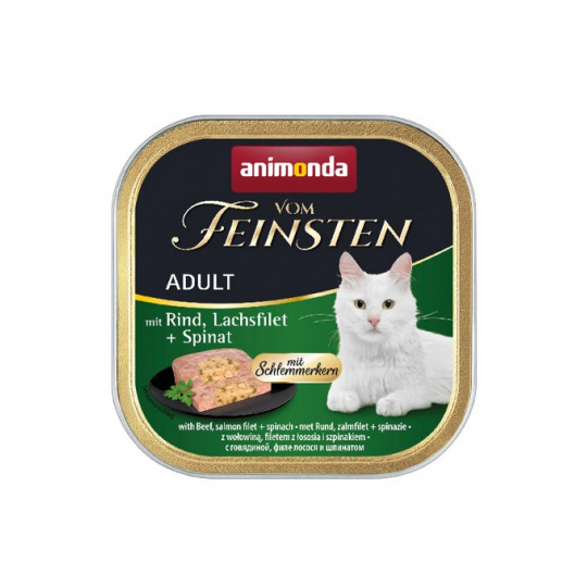 ANIMONDA Vom Feinsten  Adult Classic Cat Beef, salmon, spinach - mokré krmivo pro kočky - 100g