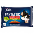 Felix Fantastic maso se zeleninou - kuřecí s rajčaty, hovězí s mrkví - 340g (4x 85g)