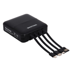 Powerbanka Patona Pocket4C 10000mAh se 4 integrovanými nabíjecími kabely USB micro-USB USB C Lightning