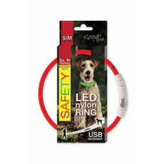 Obojek DOG FANTASY světelný USB červený 45cm 1ks Obojek DOG FANTASY světelný USB červený 45cm 1ks