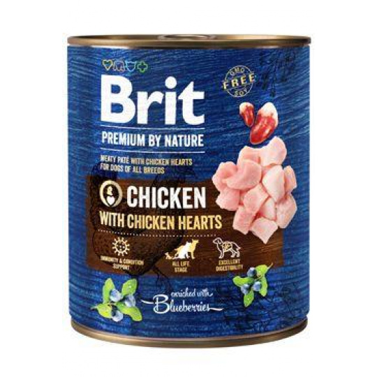 Brit Premium Dog by Nature konz Chicken&Hearts 800g