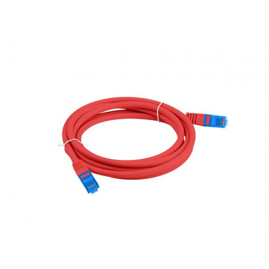 LANBERG PATCHCORD S/FTP CAT.6A 0,5M ČERVENÝ LSZH