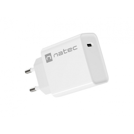 NATEC SÍŤOVÁ NABÍJEČKA RIBERA USB-C 20W PD BÍLÝ