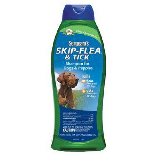 Sergeanťs šampon Skip Flea & Tick antipar pes 532ml Sergeanťs šampon Skip Flea & Tick antipar pes 532ml