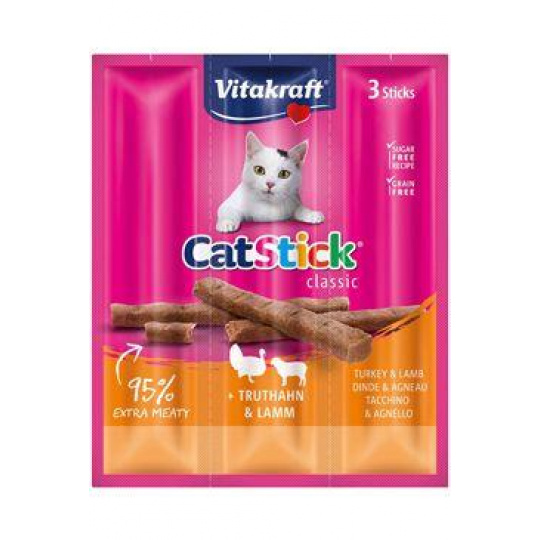Vitakraft Cat poch. Stick Classic krůta+jehně 3x6g