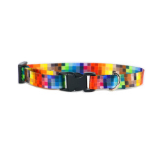 MATTEO Collar Plastic Buckle Pixele 24-40 cm - obojek pro psy