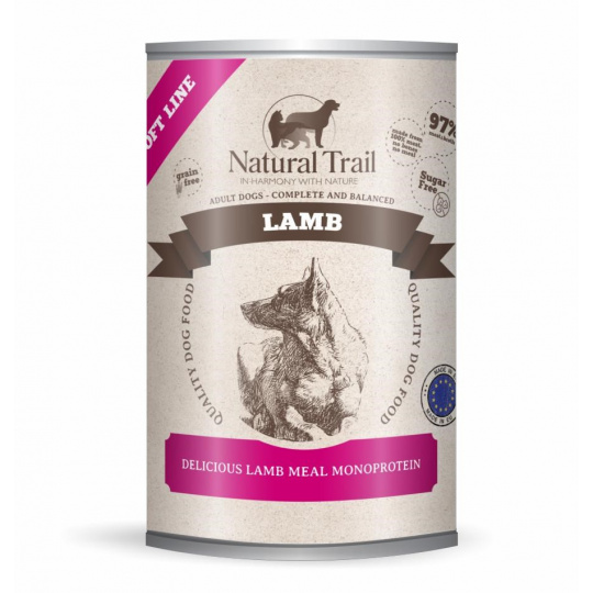 NATURAL TRAIL Lamb  Soft Line - vlhké krmivo pro psy - 400g