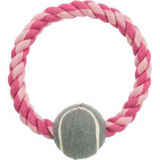 Bavlněný kruh s tenisovým míčem 6 cm / 18 cm - TRIXIE Bavlněný kruh s tenisovým míčem 6 cm / 18 cm - TRIXIE