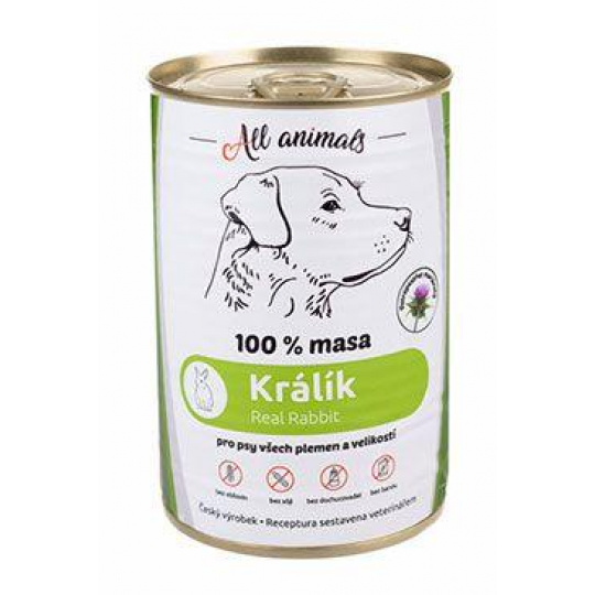 All Animals DOG konz. Králík mletý 400g