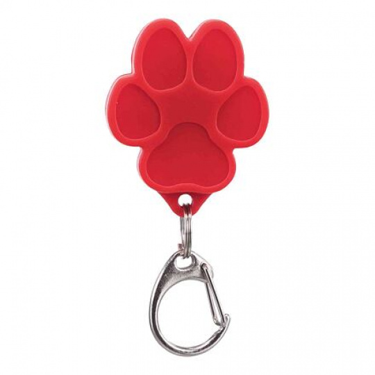 Flasher USB blikačka pro psy 3,5 x 4,3 cm tvar tlapka