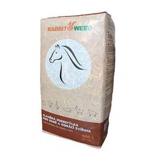 Podestýlka slaměná pro koně a zvířata RabbitWeed 500l