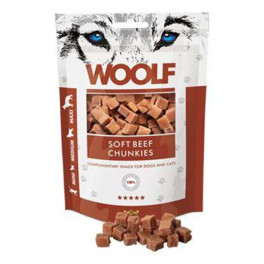 WOOLF Classic poch. Soft Beef Chunkies 100g