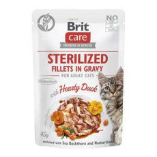 Brit Care Cat Fillets in Gravy Steril. Hearty Duck 85g Brit Care Cat Fillets in Gravy Steril. Hearty Duck 85g