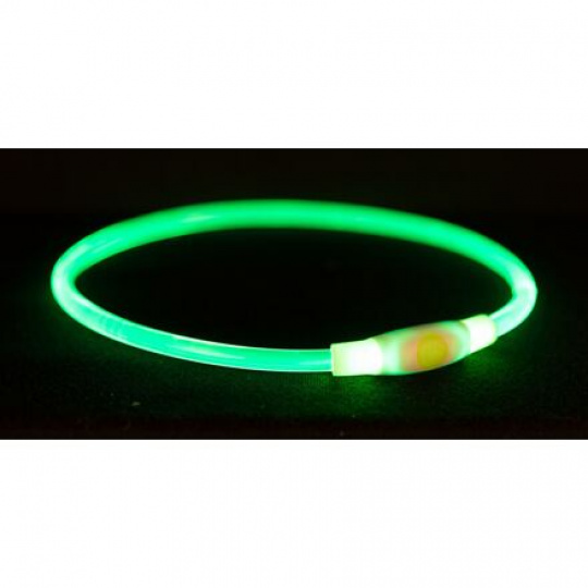 Flash light ring USB, blikací obojek, zelená (RP 2,10 Kč)