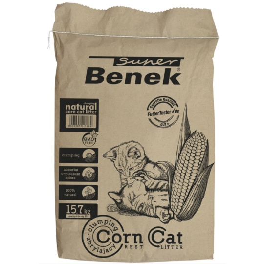 Certech Super Benek Corn Cat - Hrudkující kukuřičná podestýlka 25 l