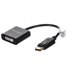 Lanberg AD-0007-BK adaptér k video kabelům 0,1 m DisplayPort DVI-D Černá