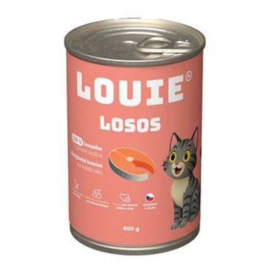 Louie Cat konz. Losos s prebiotiky 400g