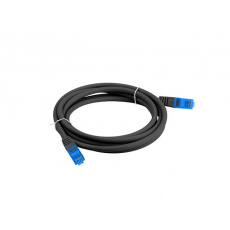 LANBERG PATCHCORD S/FTP CAT.6A 3M ČERNÝ LSZH