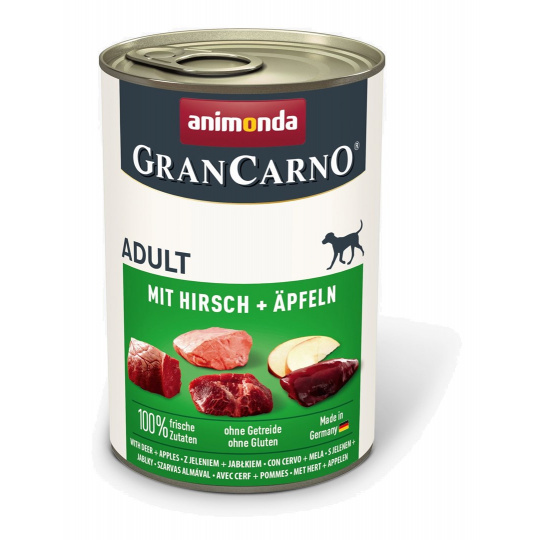 ANIMONDA GranCarno Adult Pork with venison and apple - mokré krmivo pro psy - 400g