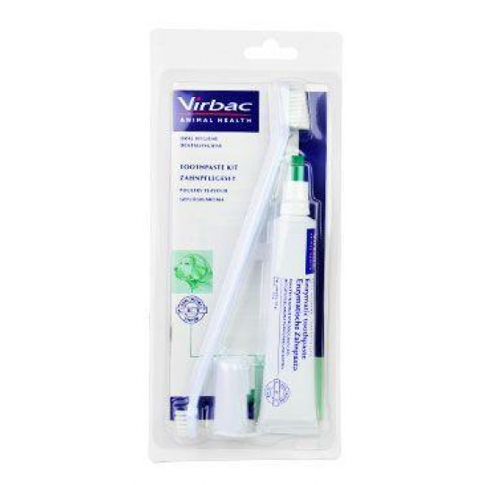 C.E.T.Zubní pasta enzymatická pes drůbeží 70g+kartáčky C.E.T.Zubní pasta enzymatická pes drůbeží 70g+kartáčky