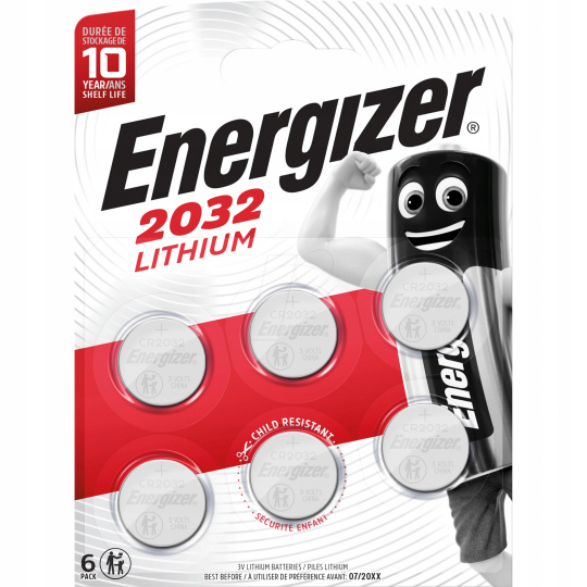 Jednorázová lithiová baterie Energizer CR2032 6 kusů