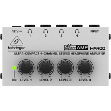 Behringer HA400 zesilovač pro sluchátka Černá, Šedá