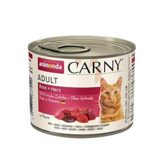 Animonda kočka CARNY konz. Adult hovězí srdce 200g Animonda kočka CARNY konz. Adult hovězí srdce 200g