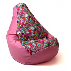 Sako bag pouffe pear print pink fairy XXL 140 x 100 cm