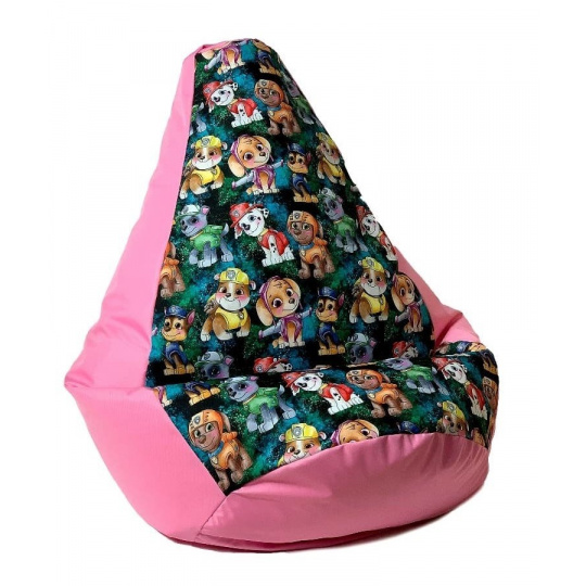 Sako taška pouffe Pear print pink-PAW Patrol XXL 140 x 100 cm