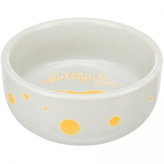 Keramická miska s puntíky, pro morčata, 250 ml/o 11 cm