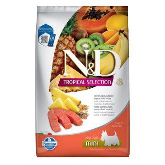 Farmina N&D dog TROPICAL SELECTION (AG) adult mini, salmon 5 kg