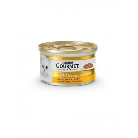 Nestlé GOURMET GOLD cat králik&pečeň konz.12x85 g