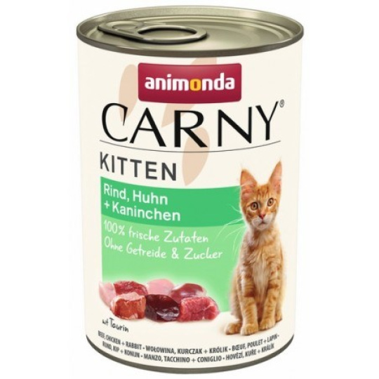 ANIMONDA Carny Kitten Beef, chicken, rabbit - mokré krmivo pro kočky - 400 g