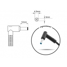 Nabíječka / napájecí zdroj mitsu ZM/HP195231 19,5v 2,31a (4,5x3,0 pin) - hp 45W