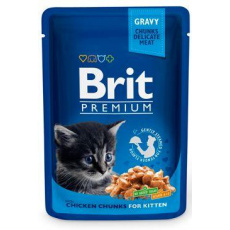 Brit Premium Cat kapsa Chicken Chunks for Kitten 100g Brit Premium Cat kapsa Chicken Chunks for Kitten 100g