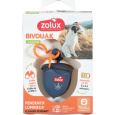 ZOLUX Bivouak Luminous Collar Přívěsek Ořech LED USB modrá - psí známka - 6x4x3 cm