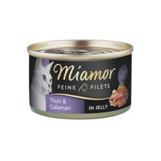 Miamor Cat Filet konzerva tuňák+kalamáry v želé 100g