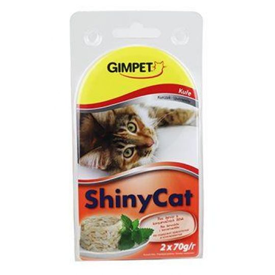 Gimpet ShinyCat konz. kuře 2x70g