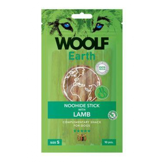 WOOLF Earth poch. NooHide S Sticks with Lamb 90g